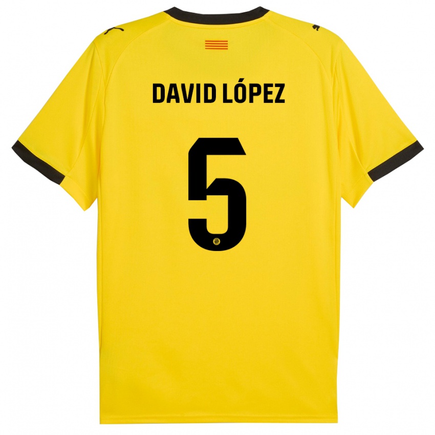 נשים דויד לופס #5 צהוב שחור הרחק ג'רזי 2025/26 חולצה קצרה