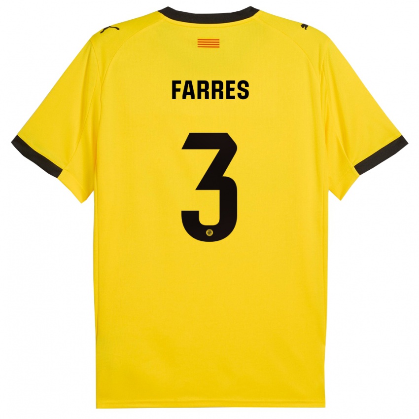 נשים ביאל פרס #3 צהוב שחור הרחק ג'רזי 2025/26 חולצה קצרה