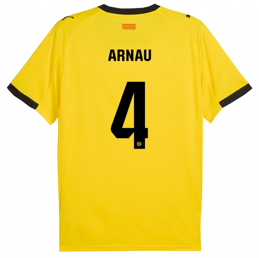 נשים ארנאו מרטינס #4 צהוב שחור הרחק ג'רזי 2025/26 חולצה קצרה