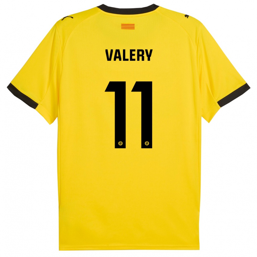 נשים ואלרי פרננדס #11 צהוב שחור הרחק ג'רזי 2025/26 חולצה קצרה