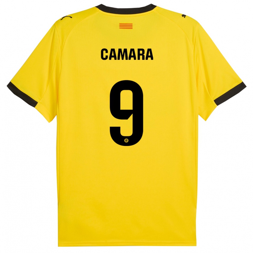 נשים דאוודה קמארה #9 צהוב שחור הרחק ג'רזי 2025/26 חולצה קצרה