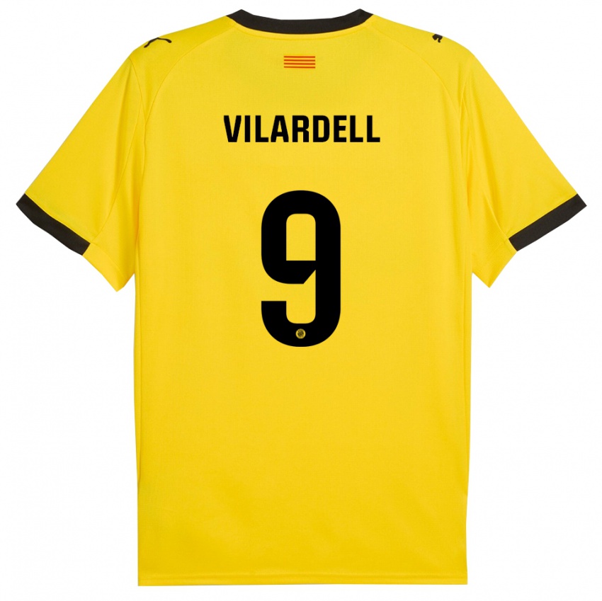 נשים ג'וליה וילארדל #9 צהוב שחור הרחק ג'רזי 2025/26 חולצה קצרה