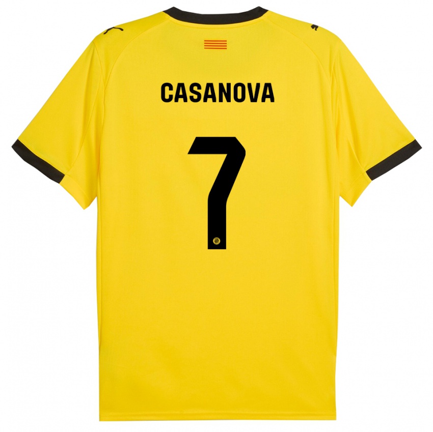 נשים אסטריד קזנובה #7 צהוב שחור הרחק ג'רזי 2025/26 חולצה קצרה