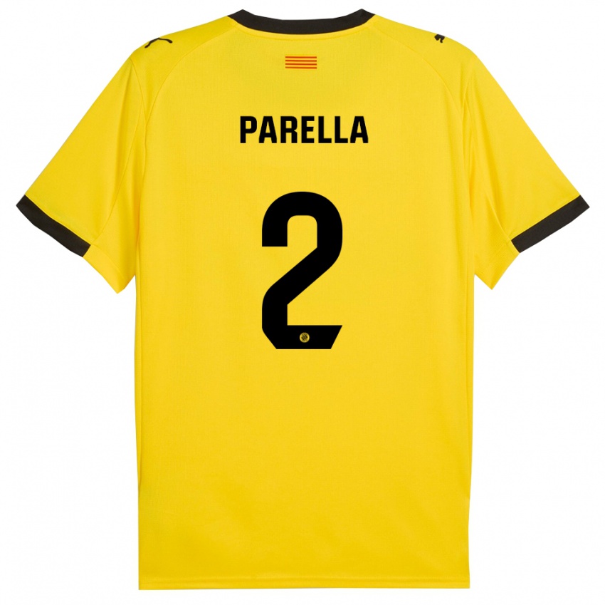 נשים וירג׳יניה פארלה מרטי #2 צהוב שחור הרחק ג'רזי 2025/26 חולצה קצרה