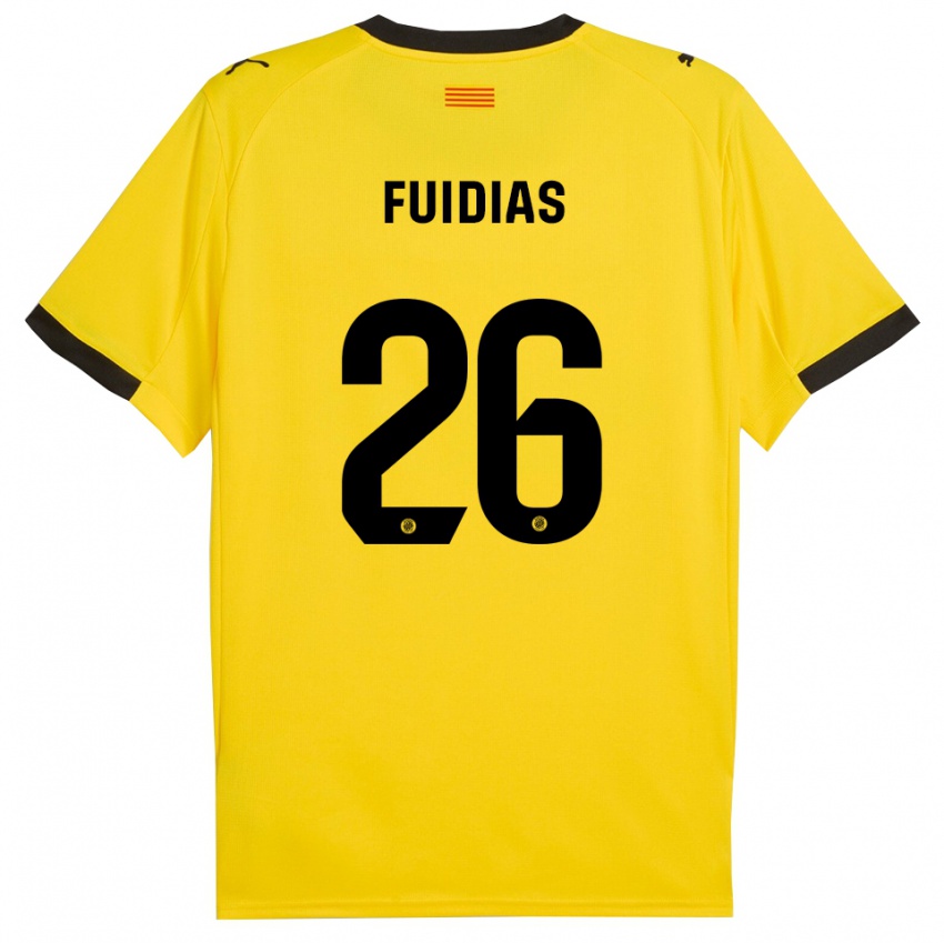 נשים טוני פוידיאס #26 צהוב שחור הרחק ג'רזי 2025/26 חולצה קצרה