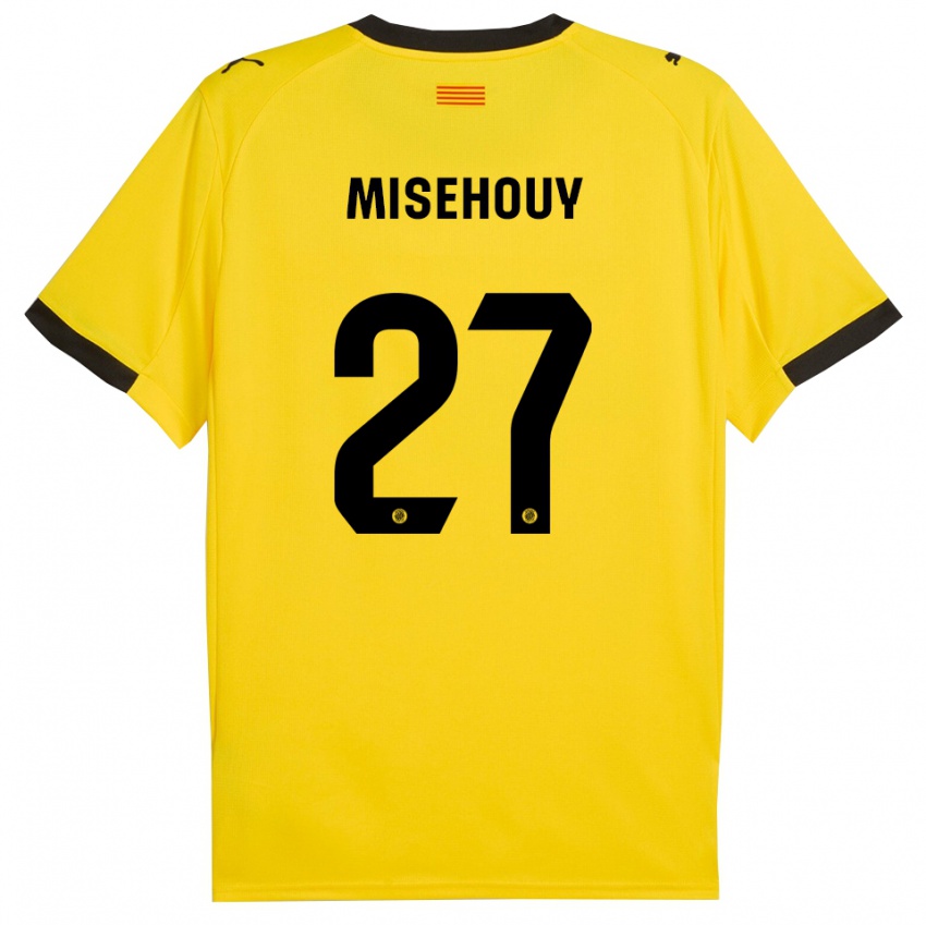נשים Gabriel Misehouy #27 צהוב שחור הרחק ג'רזי 2025/26 חולצה קצרה