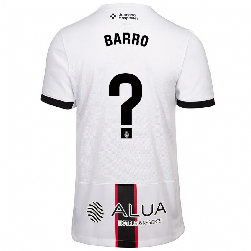 נשים ג'אקאריה בארו #0 לבן שחור הרחק ג'רזי 2025/26 חולצה קצרה