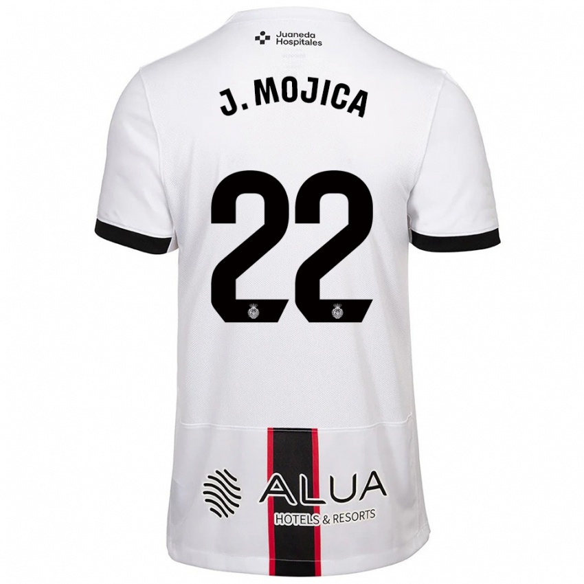 נשים חואן מוחיקה #22 לבן שחור הרחק ג'רזי 2025/26 חולצה קצרה