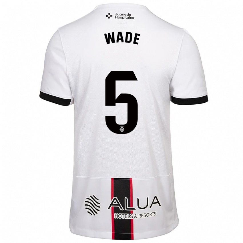 נשים Sebas Wade #5 לבן שחור הרחק ג'רזי 2025/26 חולצה קצרה