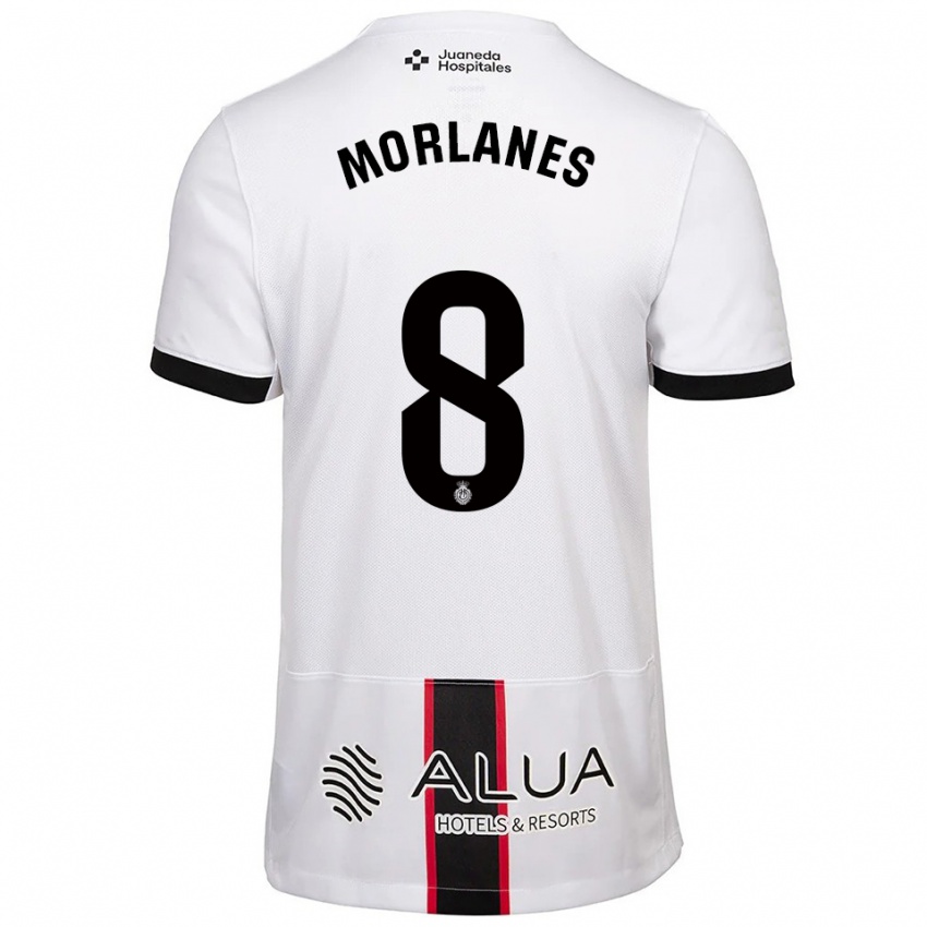 נשים Manu Morlanes #8 לבן שחור הרחק ג'רזי 2025/26 חולצה קצרה