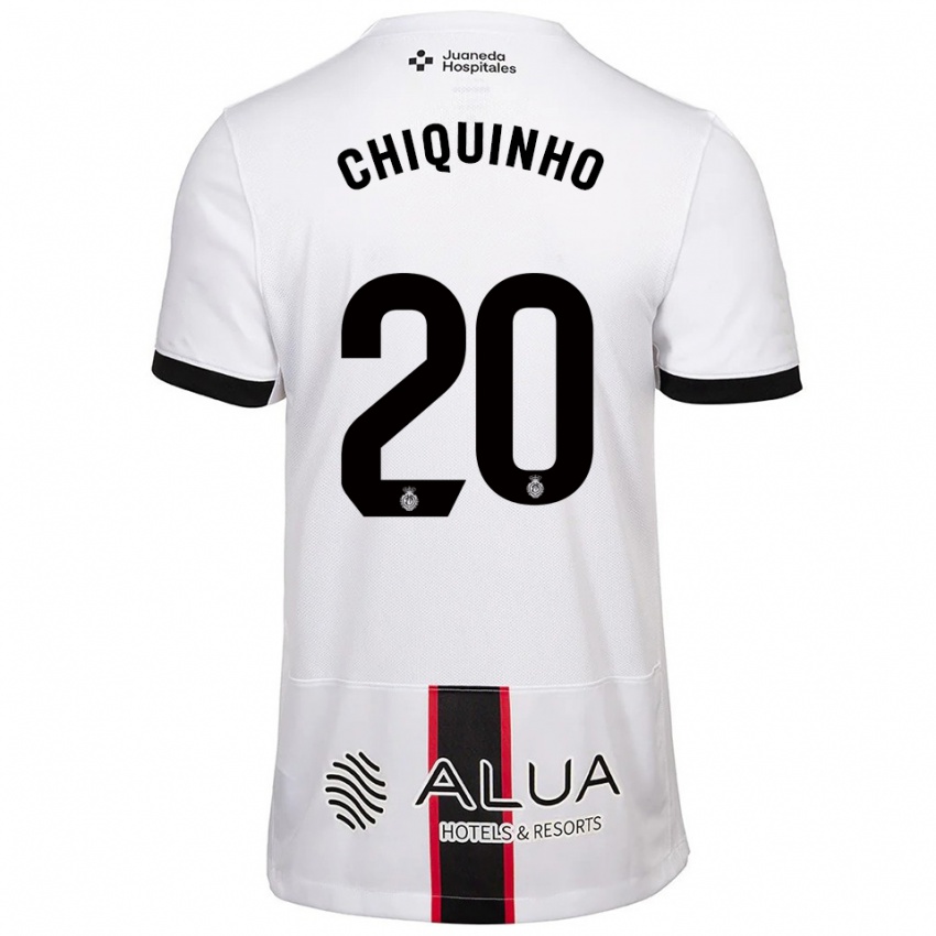 נשים צ'יקינו #20 לבן שחור הרחק ג'רזי 2025/26 חולצה קצרה