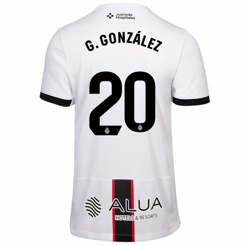 נשים ג'ובאני גונסאלס #20 לבן שחור הרחק ג'רזי 2025/26 חולצה קצרה