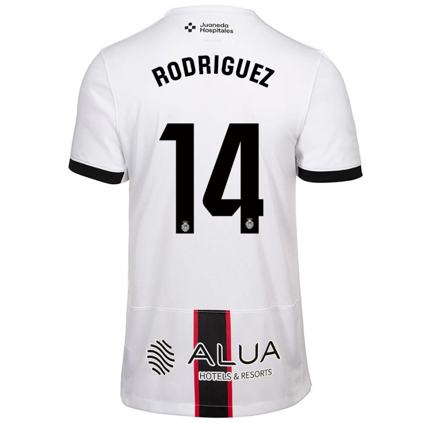 נשים דייגו מרטין רודריגז #14 לבן שחור הרחק ג'רזי 2025/26 חולצה קצרה