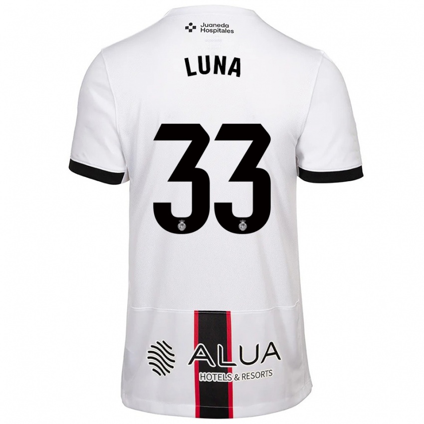 נשים דניאל לונה #33 לבן שחור הרחק ג'רזי 2025/26 חולצה קצרה