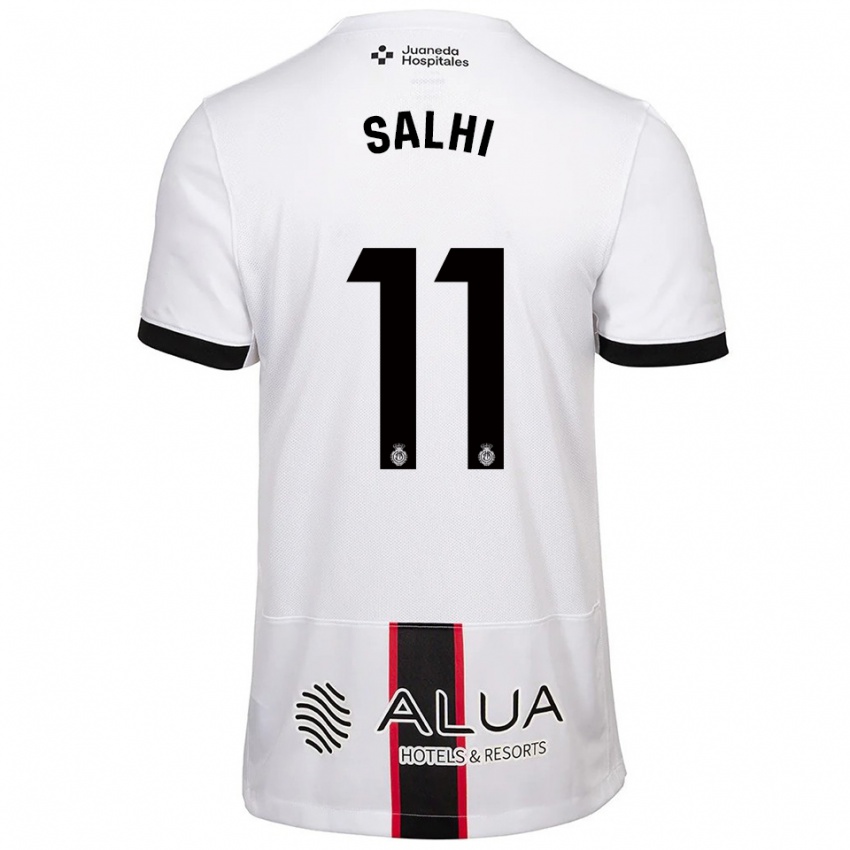 נשים Iliesse Salhi #11 לבן שחור הרחק ג'רזי 2025/26 חולצה קצרה