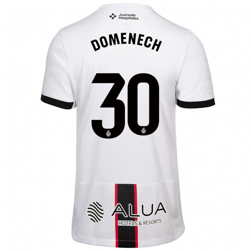 נשים Marc Domenech #30 לבן שחור הרחק ג'רזי 2025/26 חולצה קצרה