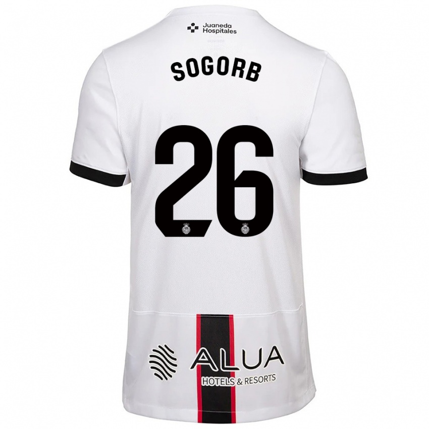 נשים קרלוס סוגורב #26 לבן שחור הרחק ג'רזי 2025/26 חולצה קצרה