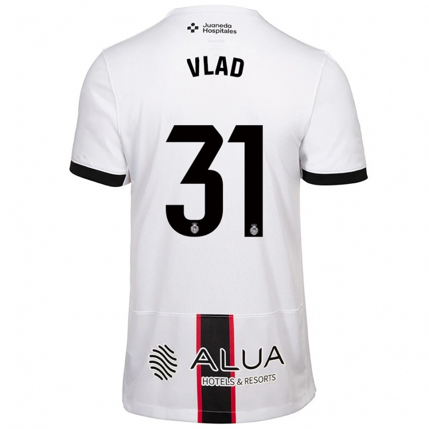 נשים Rares Vlad #31 לבן שחור הרחק ג'רזי 2025/26 חולצה קצרה
