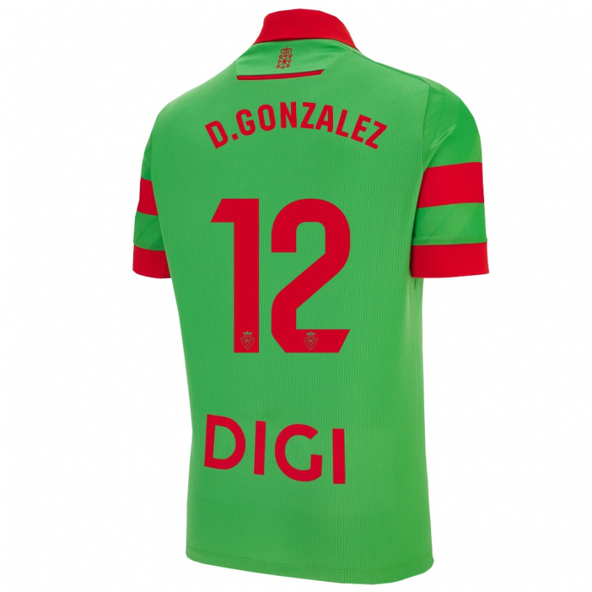 נשים דני גונסאלס #12 ירוק אדום הרחק ג'רזי 2025/26 חולצה קצרה