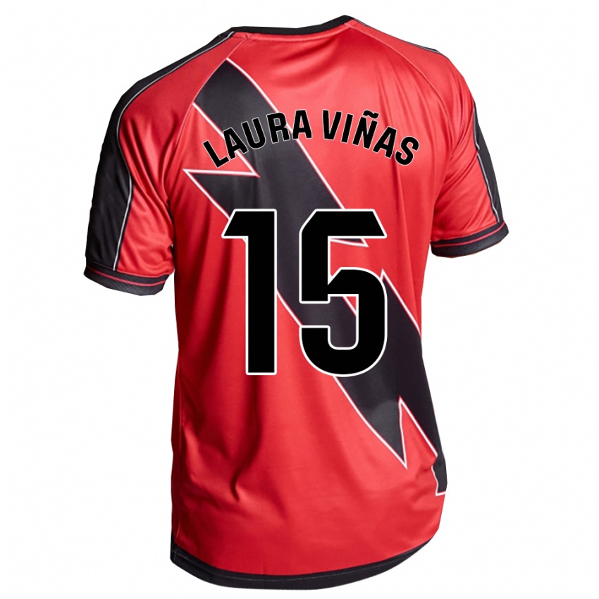 נשים Laura Viñas Herrera #15 אדום שחור הרחק ג'רזי 2025/26 חולצה קצרה