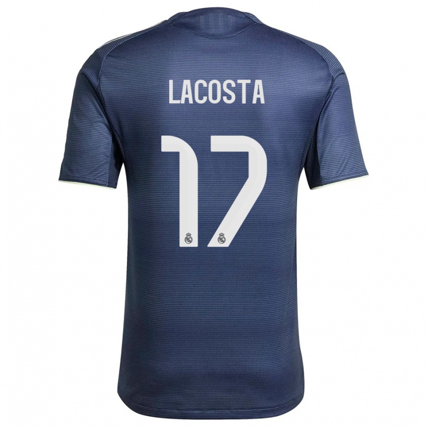 נשים Diego Lacosta #17 כחול נייבי כסוף הרחק ג'רזי 2025/26 חולצה קצרה
