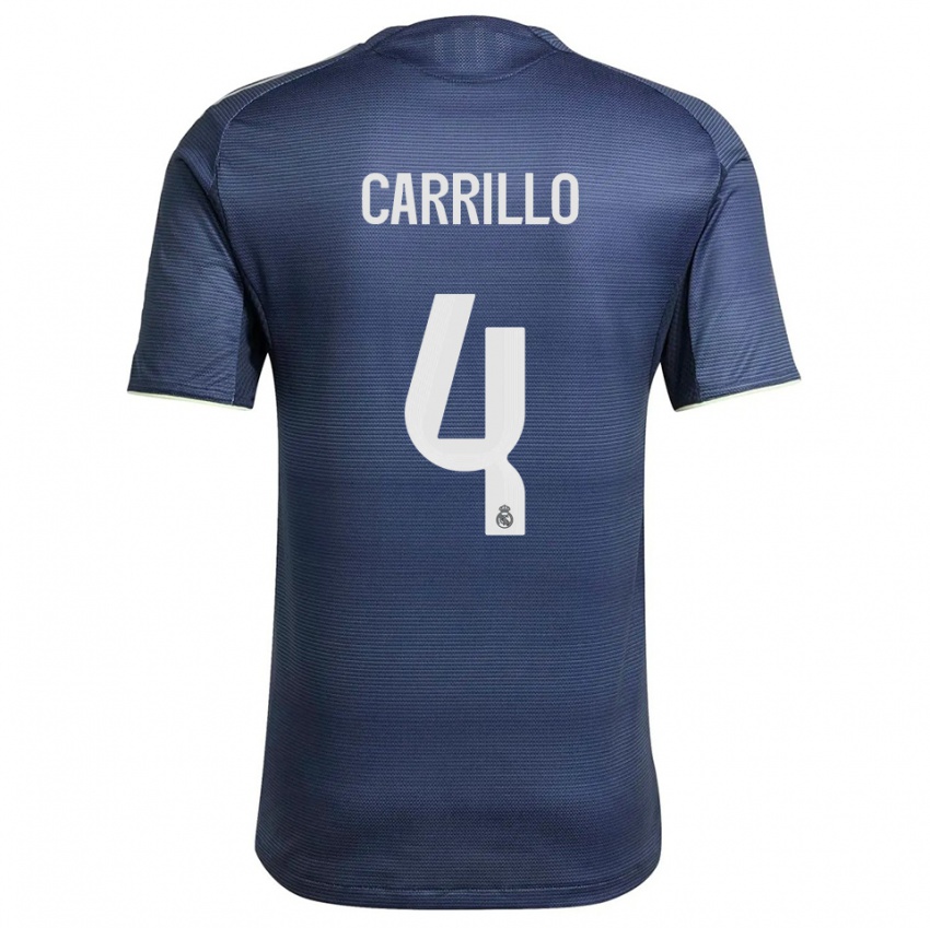 נשים Álvaro Carrillo Alacid #4 כחול נייבי כסוף הרחק ג'רזי 2025/26 חולצה קצרה