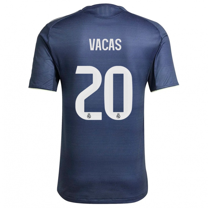 נשים Juan Vacas #20 כחול נייבי כסוף הרחק ג'רזי 2025/26 חולצה קצרה