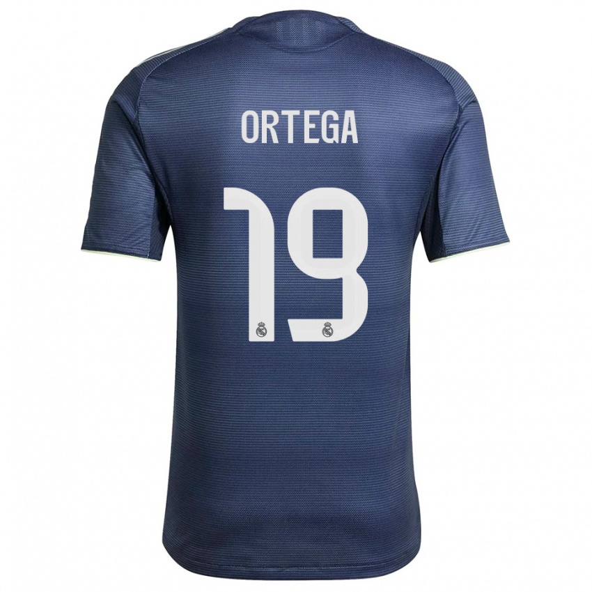 נשים Jacobo Ortega #19 כחול נייבי כסוף הרחק ג'רזי 2025/26 חולצה קצרה