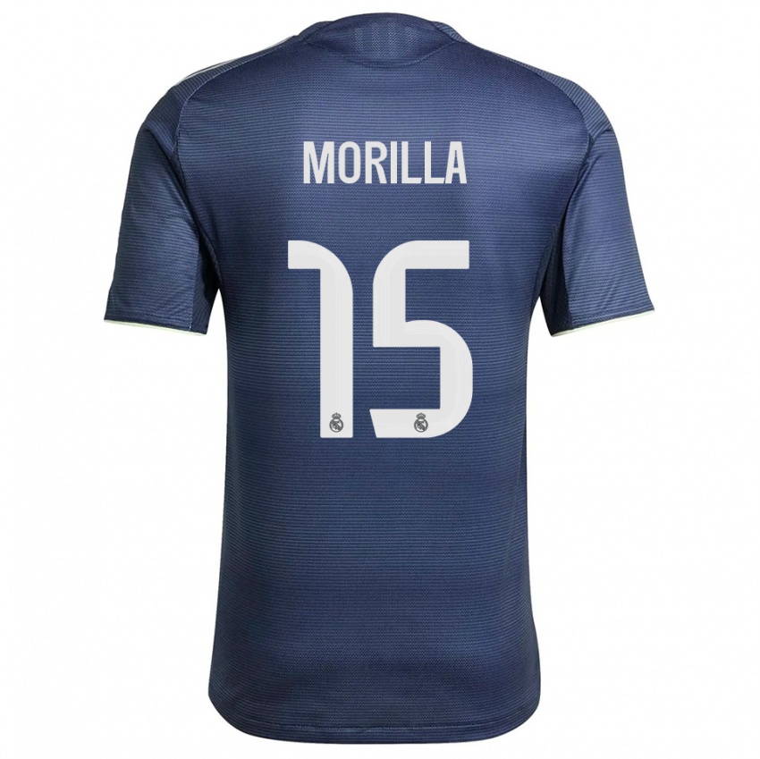 נשים ג׳יירו מוריאס #15 כחול נייבי כסוף הרחק ג'רזי 2025/26 חולצה קצרה