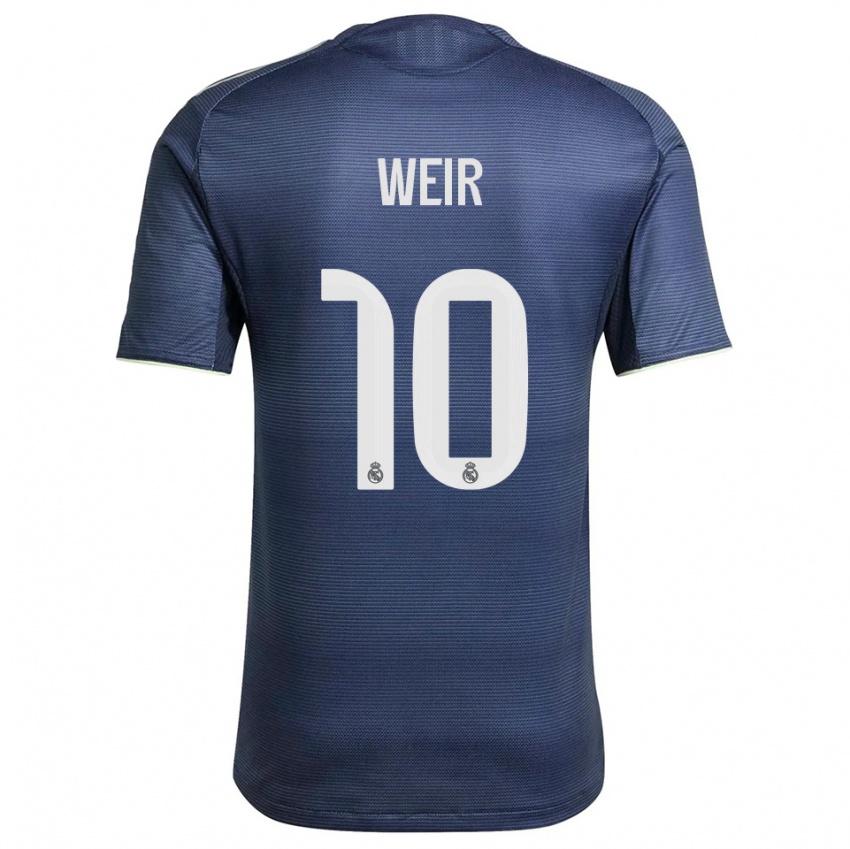 נשים קרוליין וויר #10 כחול נייבי כסוף הרחק ג'רזי 2025/26 חולצה קצרה