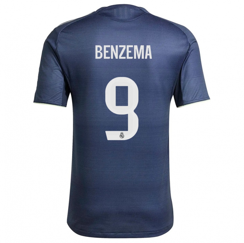 נשים קארים בנזמה #9 כחול נייבי כסוף הרחק ג'רזי 2025/26 חולצה קצרה