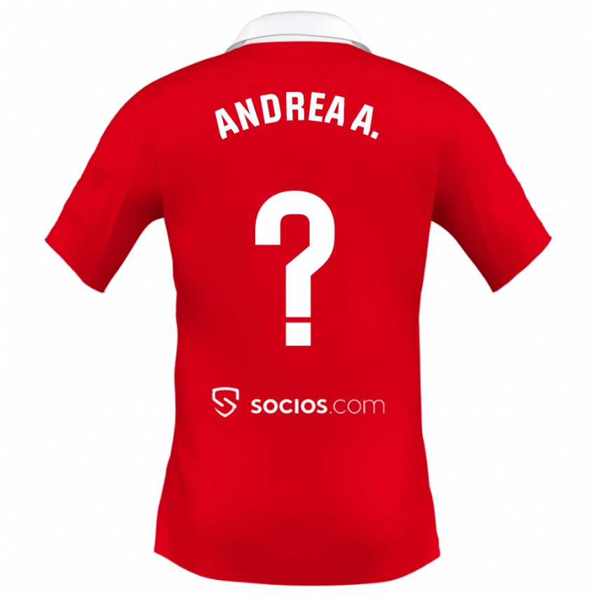 נשים אנדריאה אלבארס #0 אדום לבן אפור הרחק ג'רזי 2025/26 חולצה קצרה