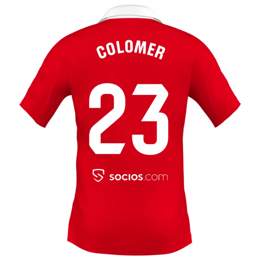 נשים קרלוס קולומר #23 אדום לבן אפור הרחק ג'רזי 2025/26 חולצה קצרה
