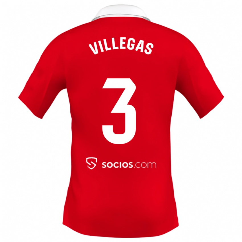 נשים חואנצ'ו וילגס #3 אדום לבן אפור הרחק ג'רזי 2025/26 חולצה קצרה