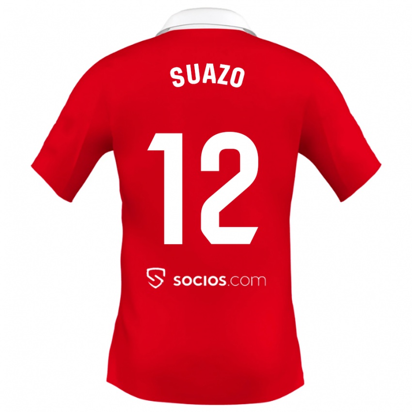 נשים גבריאל סואסו #12 אדום לבן אפור הרחק ג'רזי 2025/26 חולצה קצרה