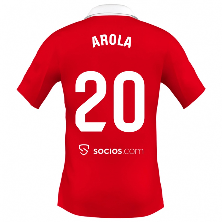 נשים ארולה אפריסיו #20 אדום לבן אפור הרחק ג'רזי 2025/26 חולצה קצרה