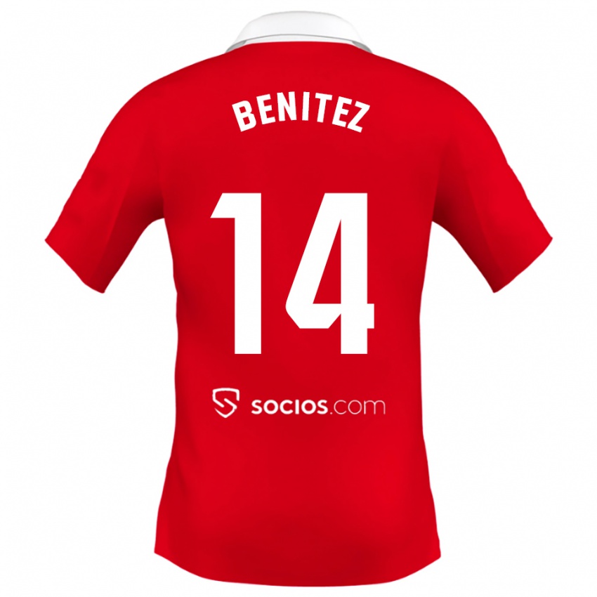 נשים אמיליו בניטס #14 אדום לבן אפור הרחק ג'רזי 2025/26 חולצה קצרה