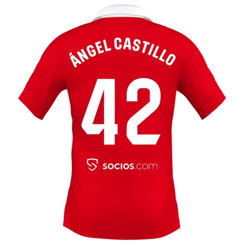 נשים Manuel Ángel Castillo #42 אדום לבן אפור הרחק ג'רזי 2025/26 חולצה קצרה