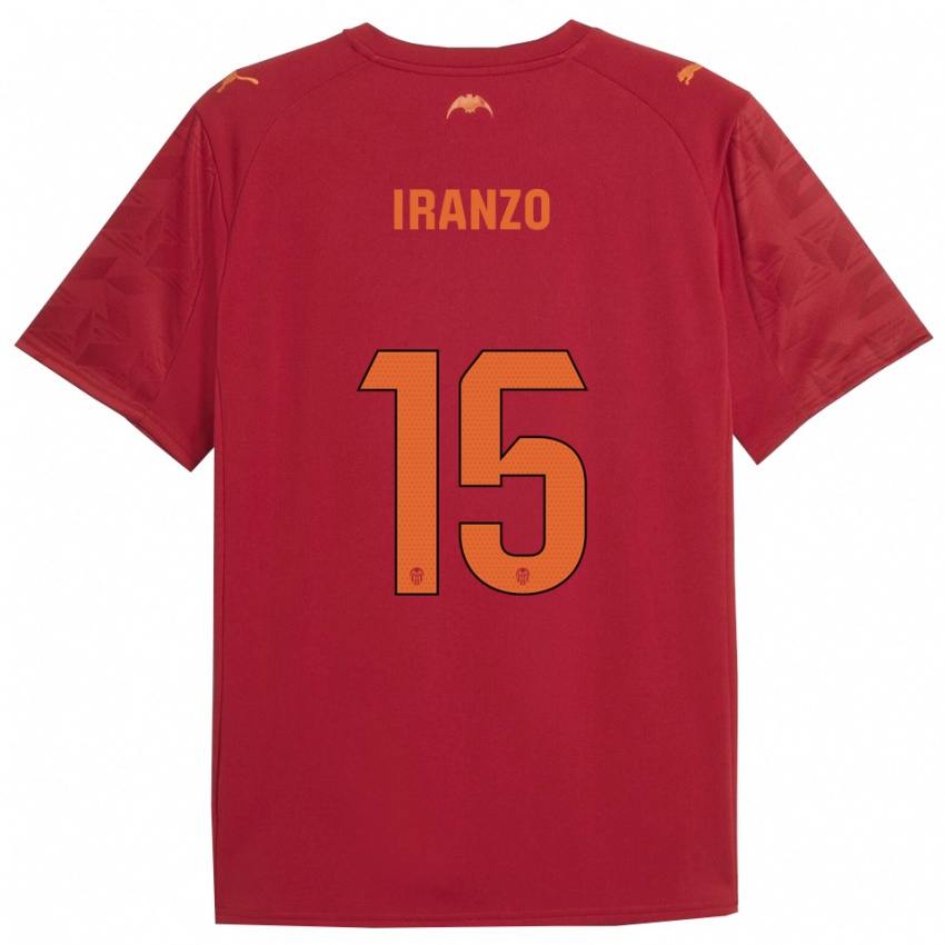 נשים רובן אירנסו #15 אדום כתום הרחק ג'רזי 2025/26 חולצה קצרה