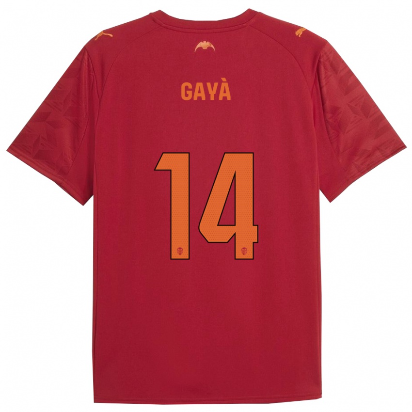 נשים חוסה לואיס גאיה #14 אדום כתום הרחק ג'רזי 2025/26 חולצה קצרה