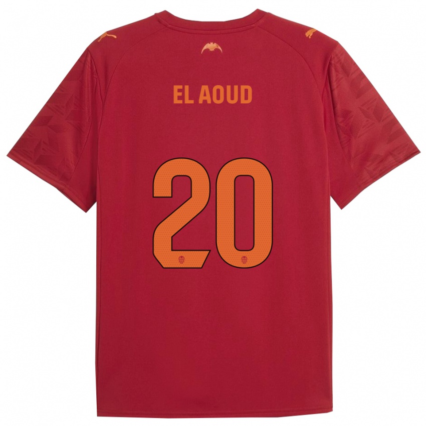 נשים Ismail El Aoud #20 אדום כתום הרחק ג'רזי 2025/26 חולצה קצרה