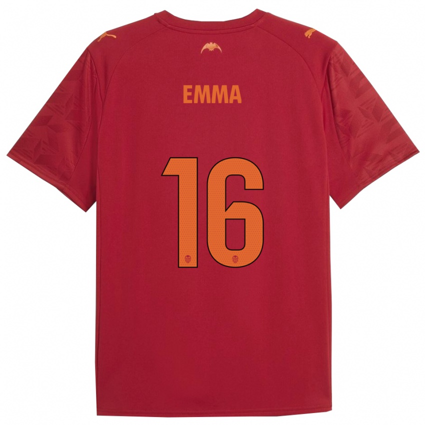 נשים אמה מרטין #16 אדום כתום הרחק ג'רזי 2025/26 חולצה קצרה