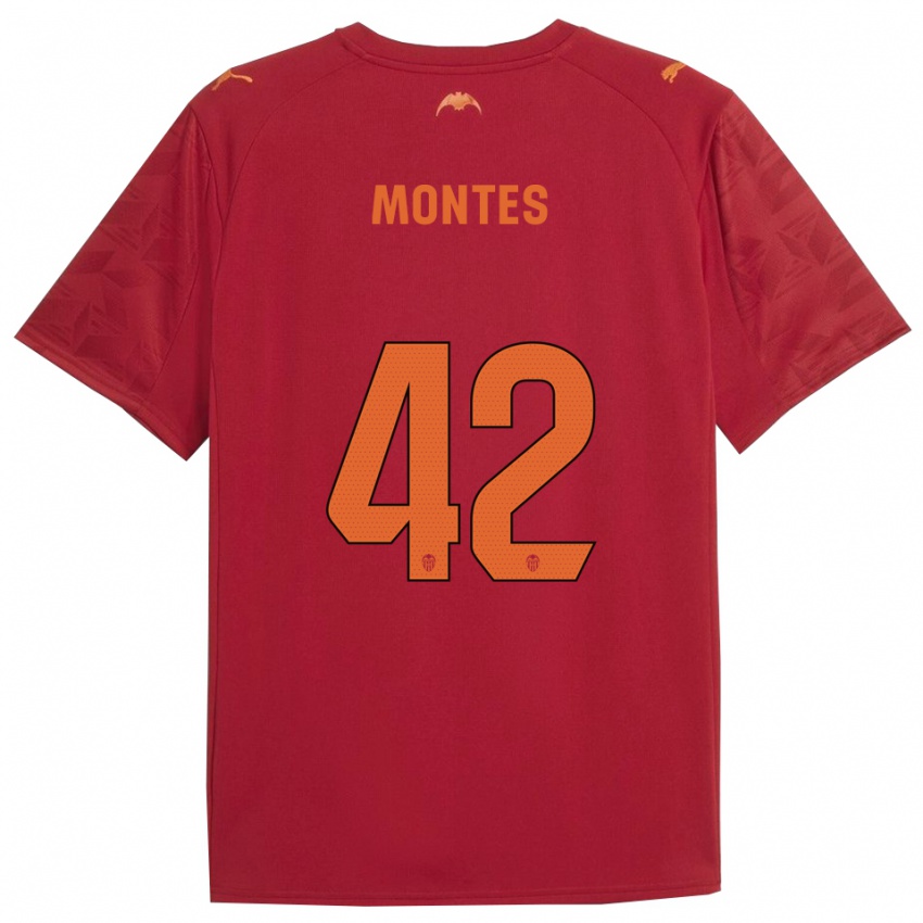 נשים Jan Montes #42 אדום כתום הרחק ג'רזי 2025/26 חולצה קצרה