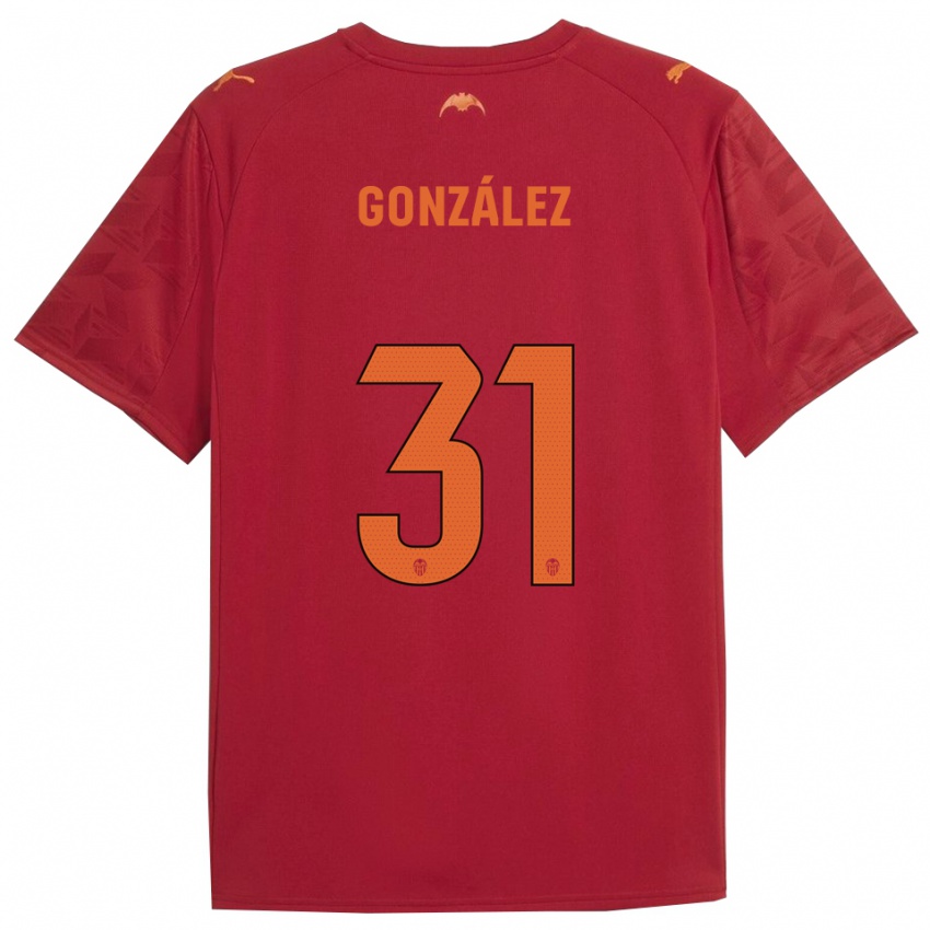 נשים Mario González #31 אדום כתום הרחק ג'רזי 2025/26 חולצה קצרה