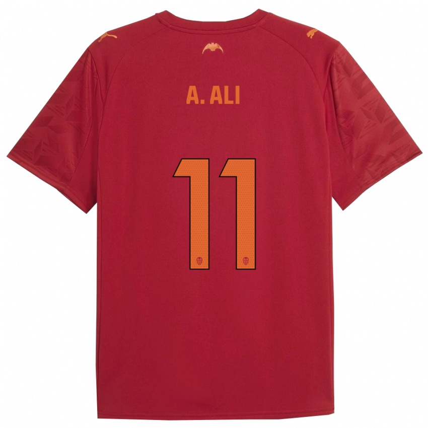 נשים אמירה עלי #11 אדום כתום הרחק ג'רזי 2025/26 חולצה קצרה