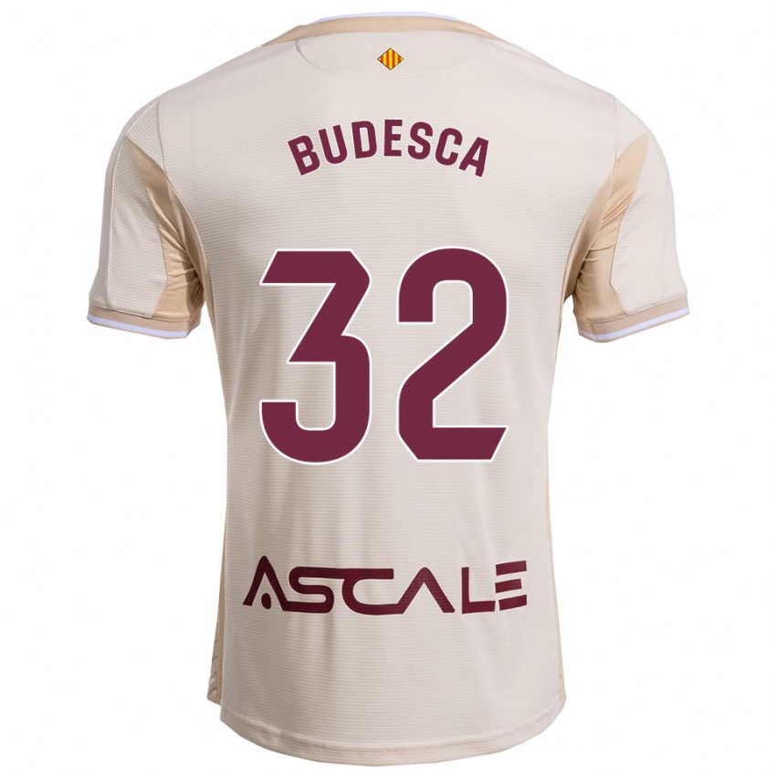 נשים Daniel Budesca #32 לבן שמנת בורדו הרחק ג'רזי 2025/26 חולצה קצרה