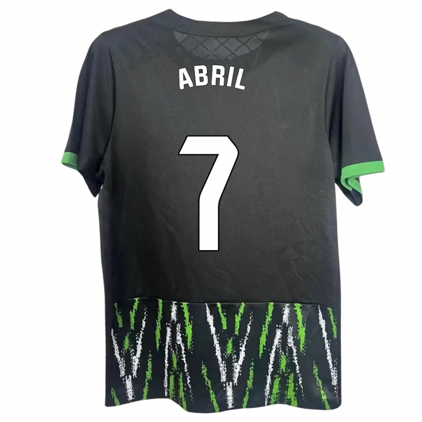נשים Abril Pazos Amores #7 שחור ירוק הרחק ג'רזי 2025/26 חולצה קצרה