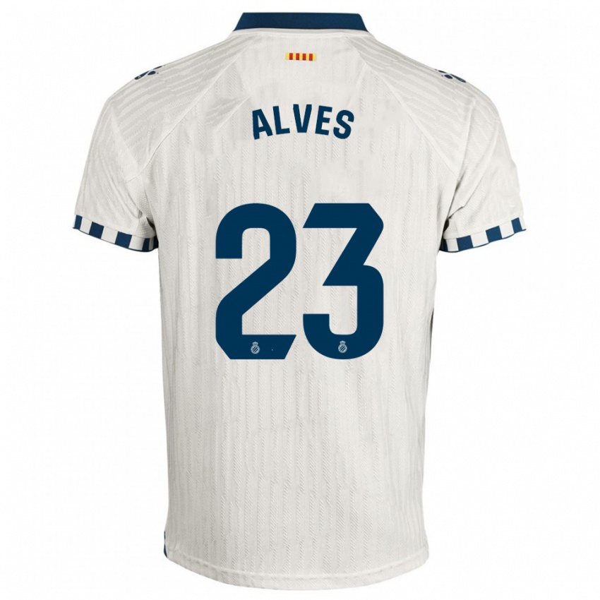 נשים Lucas Alves #23 לבן כחול הרחק ג'רזי 2025/26 חולצה קצרה