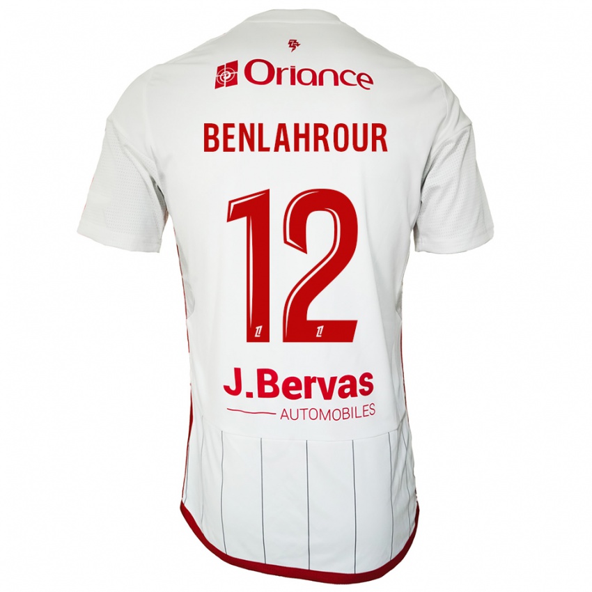 נשים Ilyes Benlahrour #12 לבן אדום הרחק ג'רזי 2025/26 חולצה קצרה