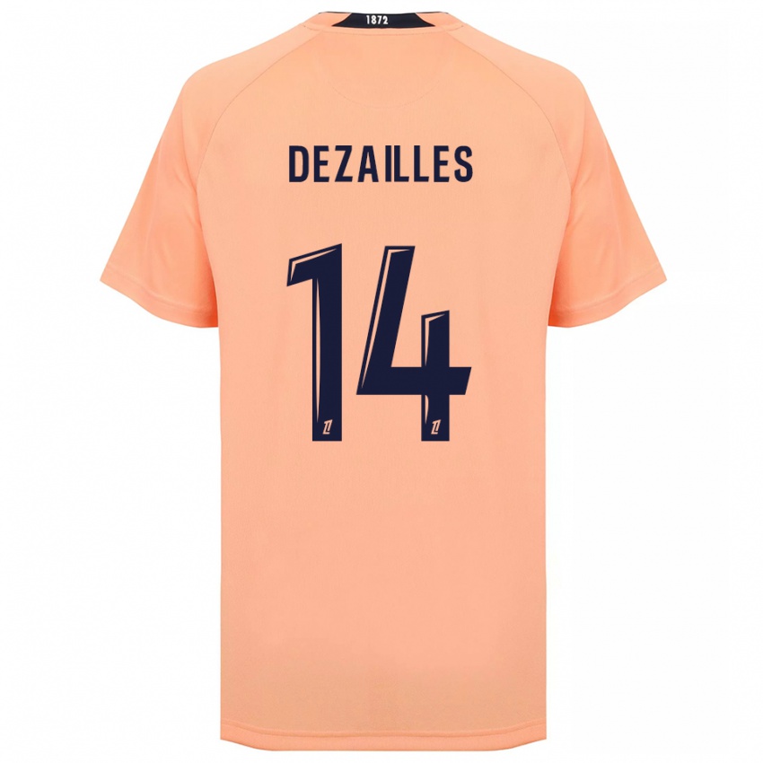 נשים Arsène Dezailles #14 כתום כחול הרחק ג'רזי 2025/26 חולצה קצרה